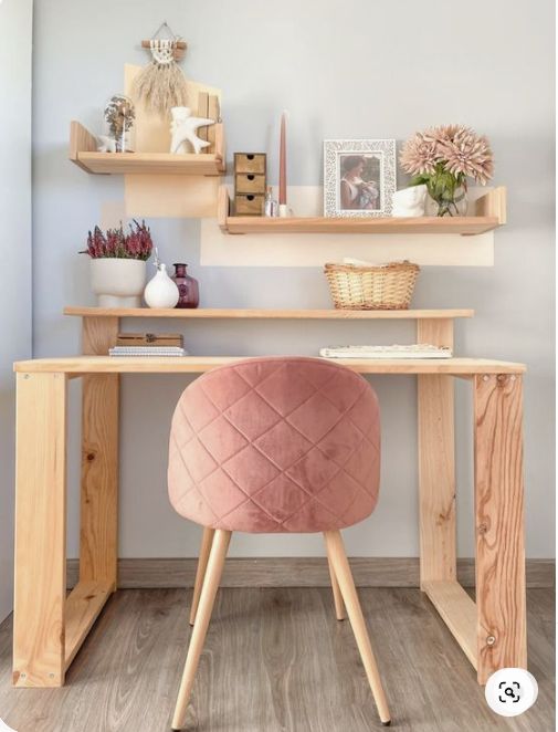 peach colour study chair