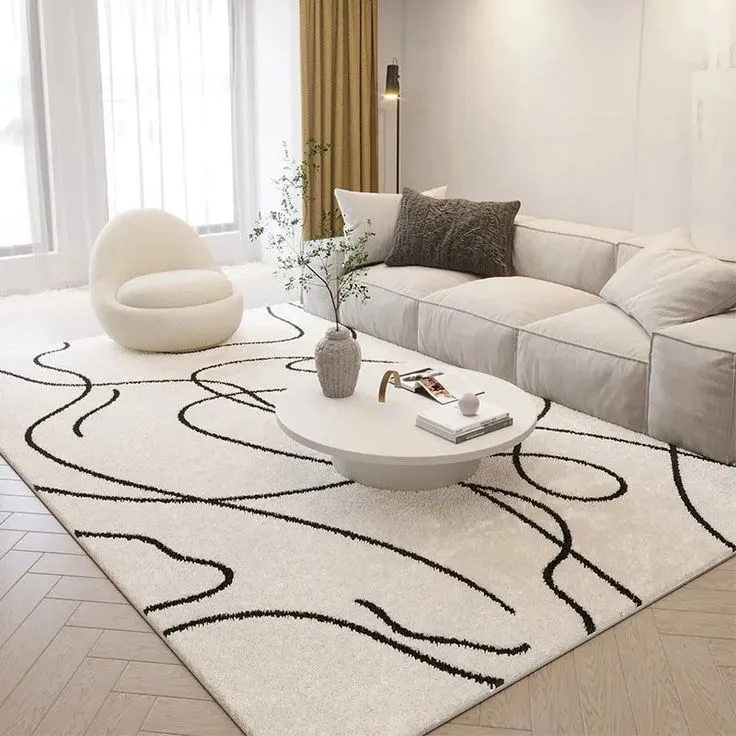 Black and white rug