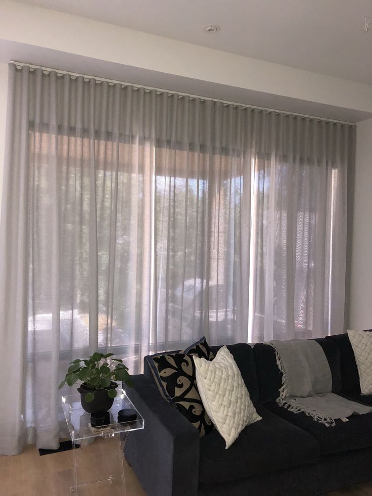 Grey color ripple curtains